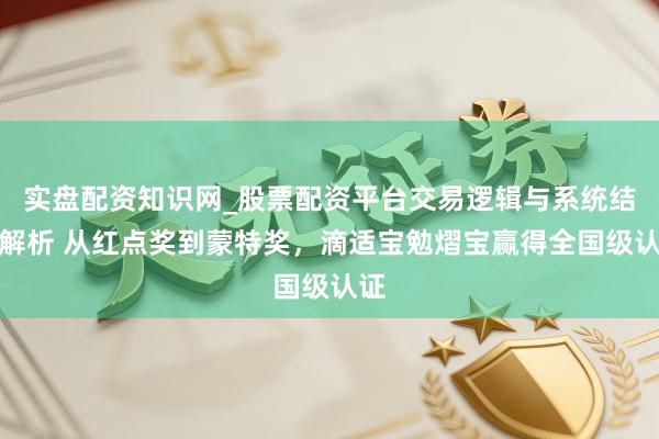 实盘配资知识网_股票配资平台交易逻辑与系统结构解析 从红点奖到蒙特奖，滴适宝勉熠宝赢得全国级认证