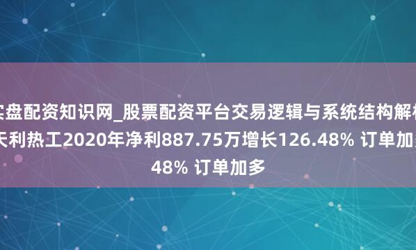 实盘配资知识网_股票配资平台交易逻辑与系统结构解析 天利热工2020年净利887.75万增长126.48% 订单加多