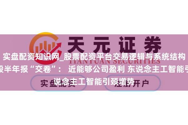 实盘配资知识网_股票配资平台交易逻辑与系统结构解析 A股半年报“交卷”： 近能够公司盈利 东说念主工智能引颈增势