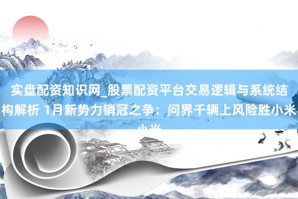 实盘配资知识网_股票配资平台交易逻辑与系统结构解析 1月新势力销冠之争：问界千辆上风险胜小米
