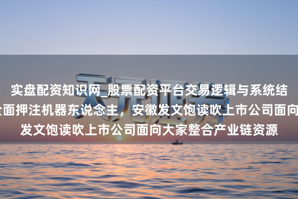 实盘配资知识网_股票配资平台交易逻辑与系统结构解析 又是安徽！全面押注机器东说念主，安徽发文饱读吹上市公司面向大家整合产业链资源